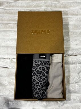 Skims Snow Leopard Cotton Rib Boxers